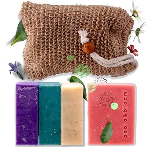 4-pack 120g - Patchouli + Lavender + Lemon + Eucalyptus + sisal bag