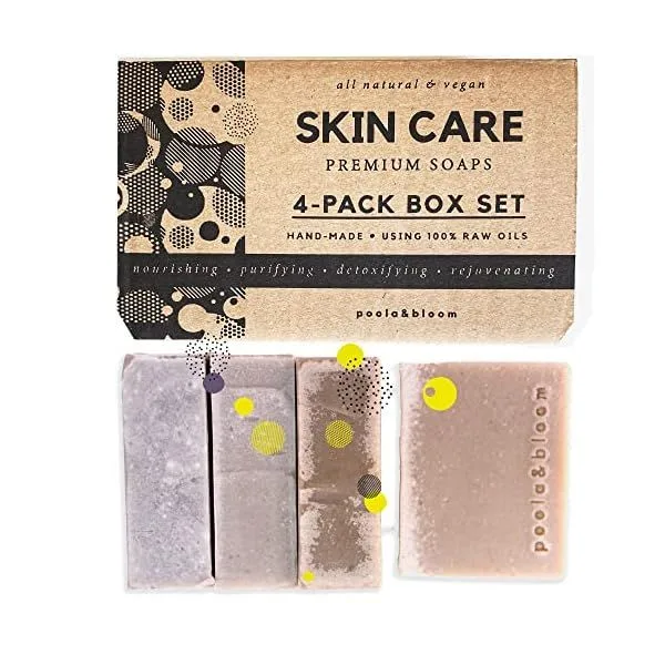 4-pack 120g - 2x Green Clay + 2x Dead Sea Mud & Salt