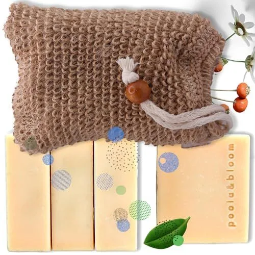 4-pack 120g - Goat Milk (x4) + sisal bag