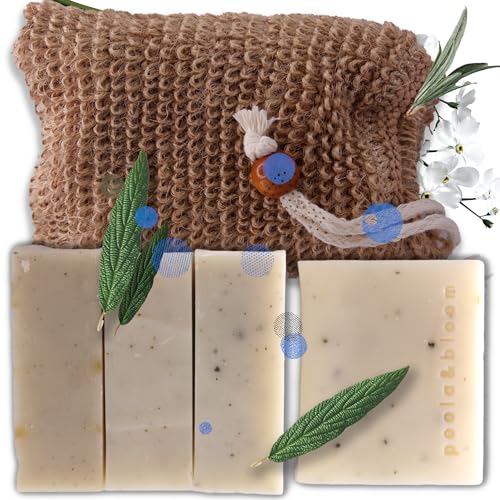 4-pack 120g - 2x Black Tea + 2x Coffee Scrub + sisal bag